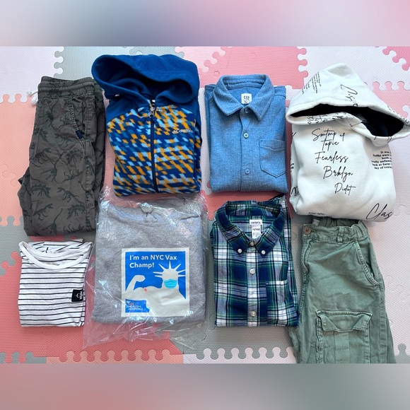 Boys Clothes Lot Of 8 Size 10-12 Back To School Pant Hoodie Gap H&M Columbia Car - Picture 1 of 16